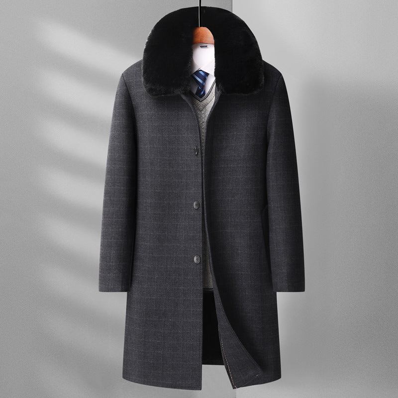 Middle Aged And Elderly Wool Overcoat Men Warm Limorista