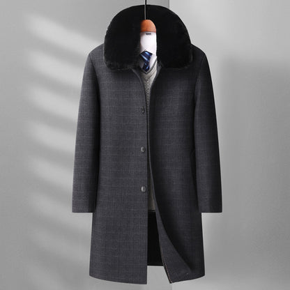 Middle Aged And Elderly Wool Overcoat Men Warm Limorista