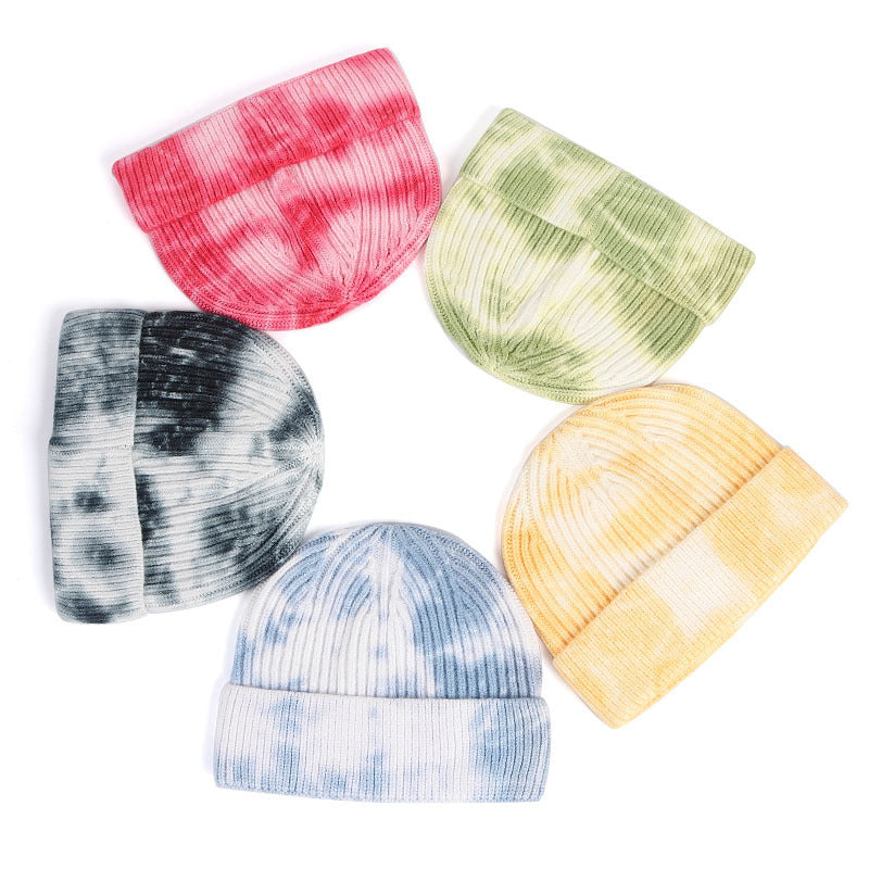 Tie-dye printed knitted hat Limorista