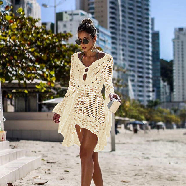 .Bikini Women Swimsuit Cover-up Beach Bathing Beach Dress Limorista