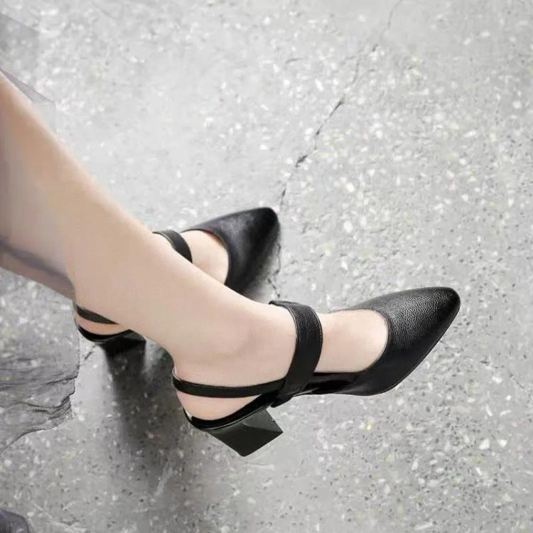 New Spring And Summer Thick High Heel Women&