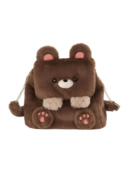 Large Capacity Cute Personality Plush Bear Backpack For Women Limorista