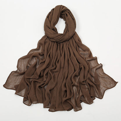 Curling Rayon Wrinkle Scarf Women&