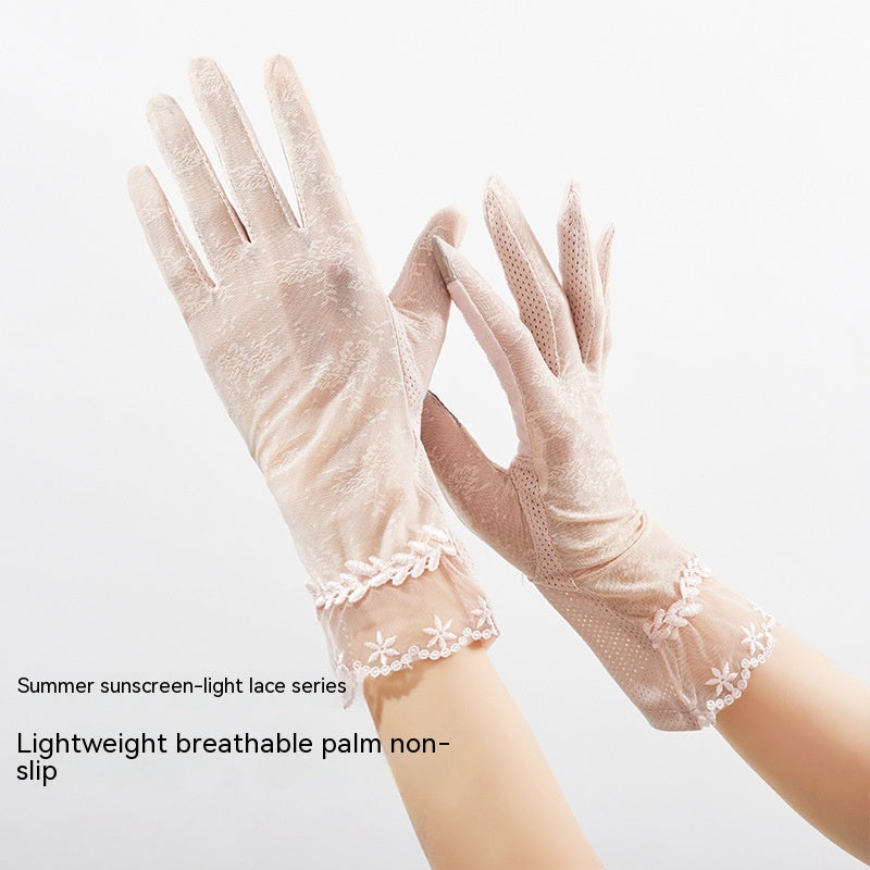 Lightweight Breathable Lace Sun Protection Gloves Limorista