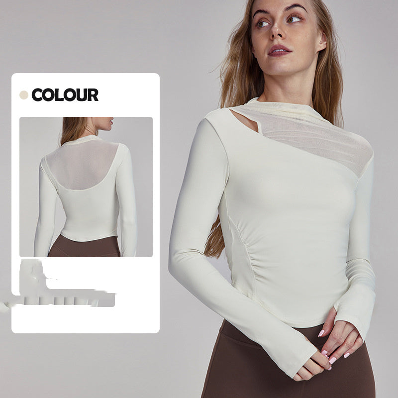 Yoga Clothes Long-sleeved Top With Chest Pad Slim Fit Slimming Limorista