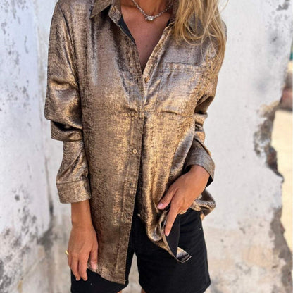 Casual Suede Fashion Polo Collar Shirt Limorista