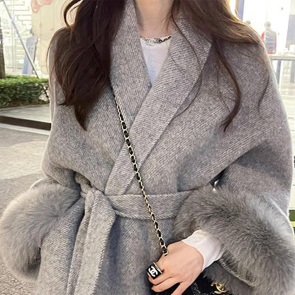 Fox Fur Double-sided Cashmere Coat Limorista