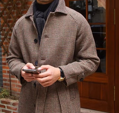 Mid-length Vintage Wool Coat With Shoulder Insert Limorista