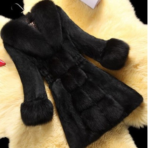 New Style Rabbit Fur Ladies Fur Coat Limorista