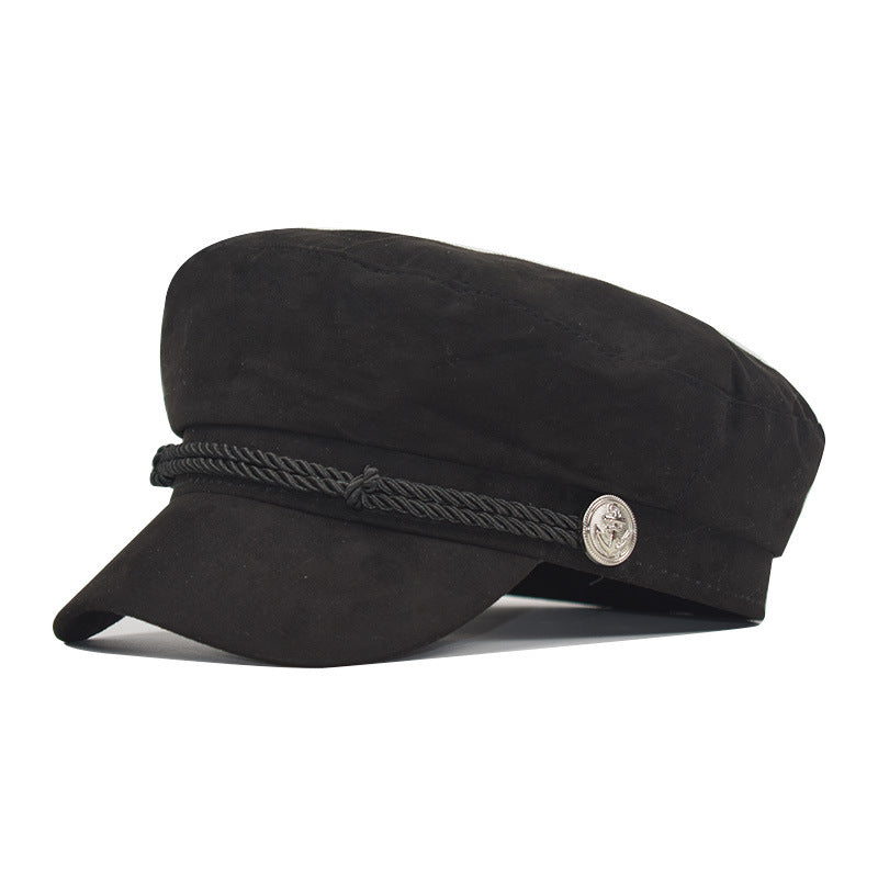 Vintage deerskin velvet octagonal hats Limorista