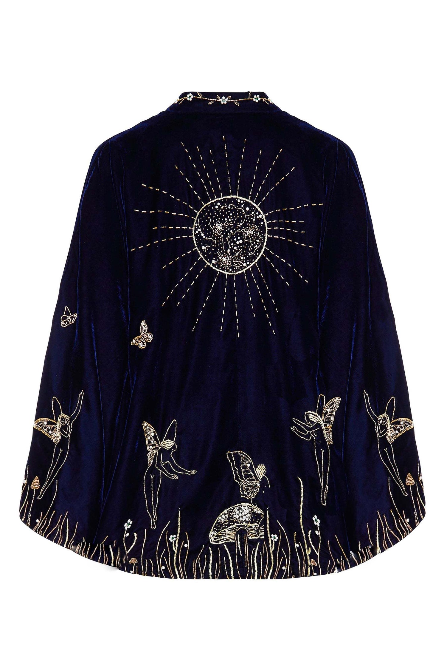 Embroidered Wheat Ear Velvet Jacket With Heavy Craftsmanship Limorista