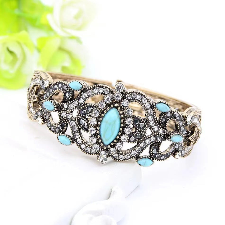 Vintage Bracelet Alloy Fashion Gray And Lake Blue Limorista