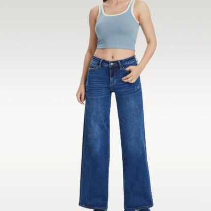 Narrow Wide-leg Pants High Waist Hip Lift Straight Loose Jeans Limorista