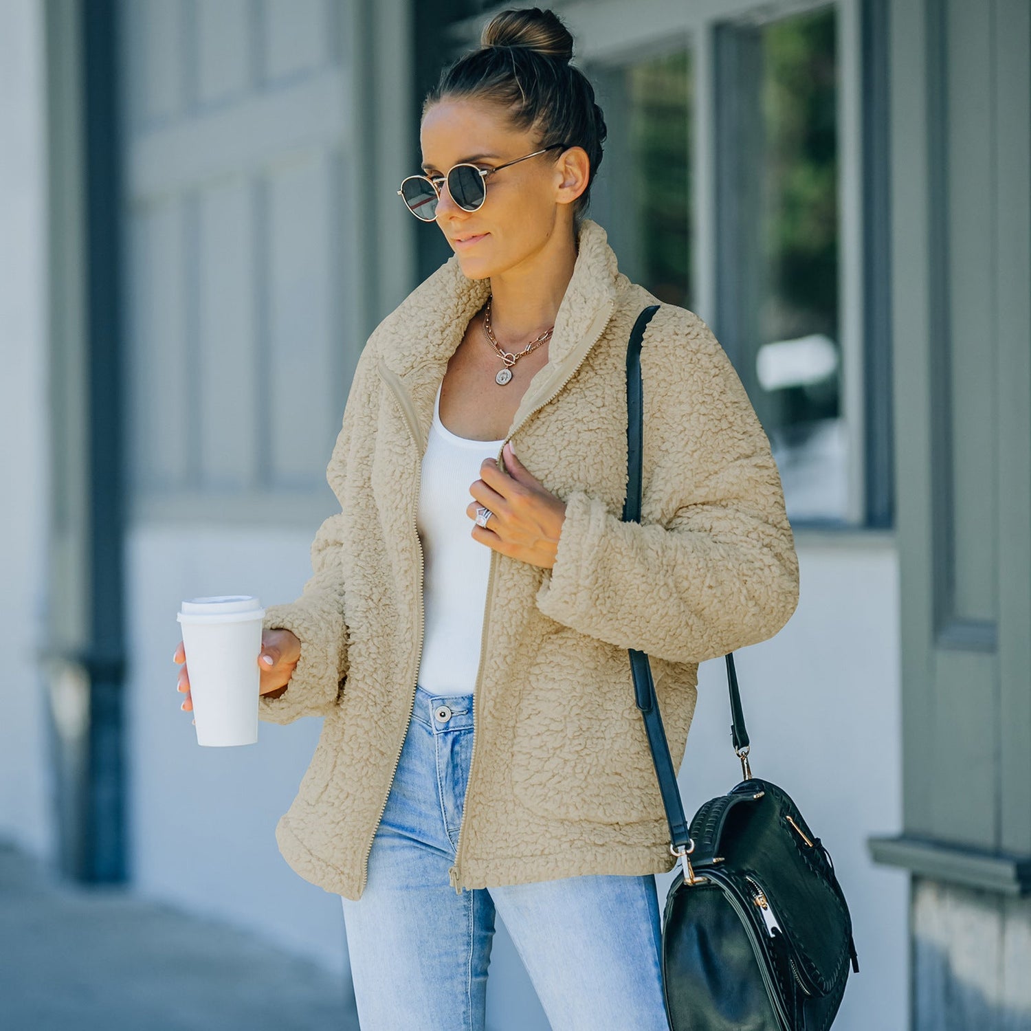 Fashionable Plush Warm Jacket Women Limorista
