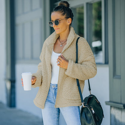 Fashionable Plush Warm Jacket Women Limorista