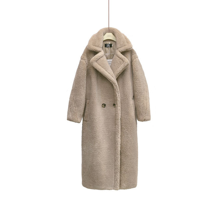 Plush Coat Ladies Long Lamb Coat Winter Limorista