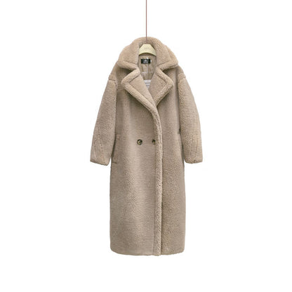 Plush Coat Ladies Long Lamb Coat Winter Limorista