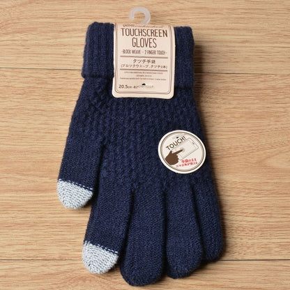 Knit Gloves Ladies Jacquard Touch Screen Warm Fashion Winter Gloves Limorista
