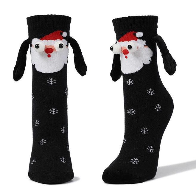 Couple Magnetic Handle Cute Hand Socks Christmas Limorista