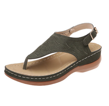 Summer Shoes Roman Retro Style Clip Toe Sandals Women Ankle Buckle Shoes Limorista