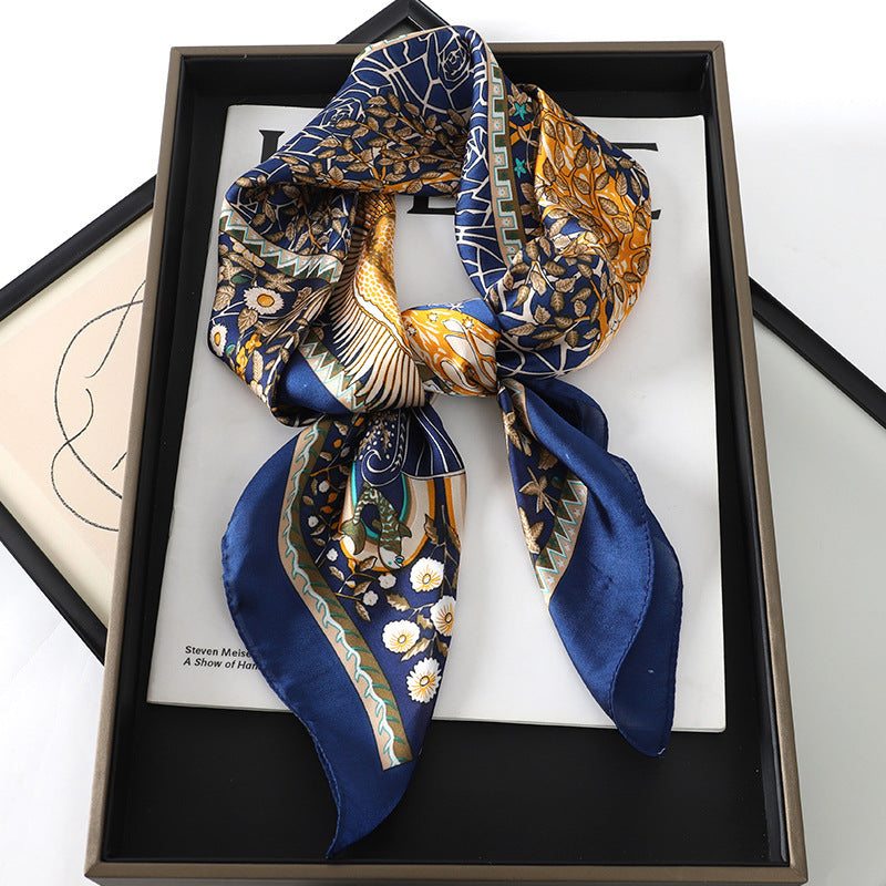 Artificial Silk Striped High-grade Korean Style Stylish Beach Arm Bag Silk Scarf Limorista