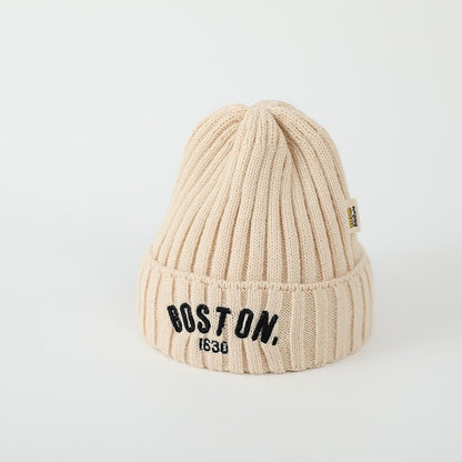 BOSTON Letter Children Woolen Knitted Hat Limorista