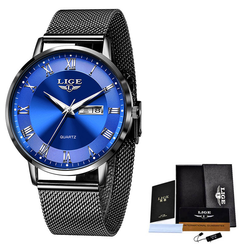 Thin Ladies Quartz Dual Calendar Waterproof Watch Limorista