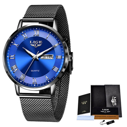 Thin Ladies Quartz Dual Calendar Waterproof Watch Limorista