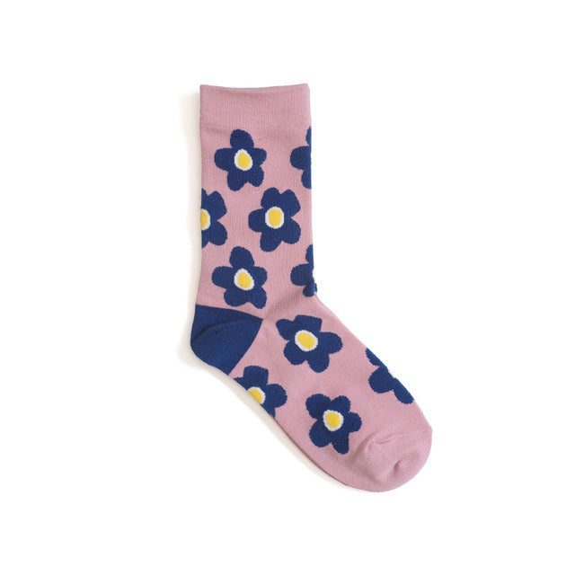 Cute cartoon flower socks cotton girl in stockings Limorista