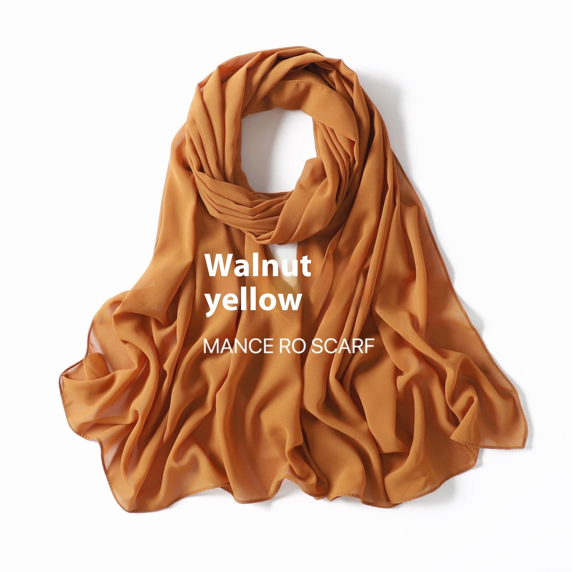 Pure Color Pearl Chiffon Scarf Headcloth Veil Chiffon Scarf Limorista