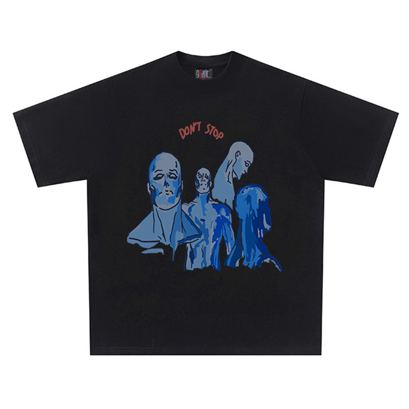 Hand-painted Printed American Short Sleeve Limorista