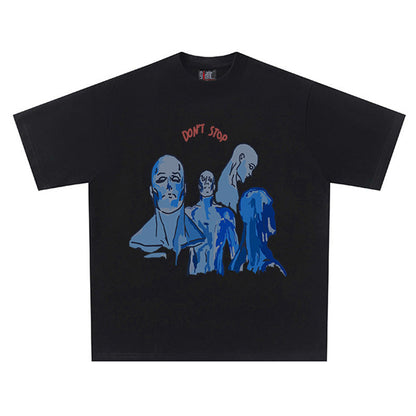 Hand-painted Printed American Short Sleeve Limorista