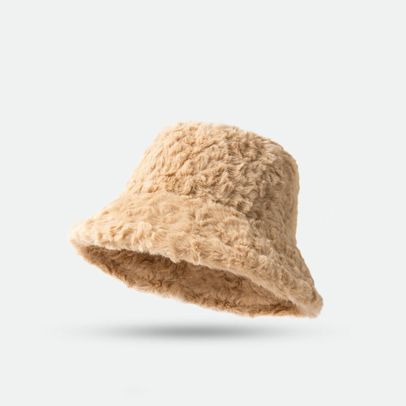 Lambswool Fisherman Hat Winter Warm Fashionable Solid Color Hats For Women Limorista