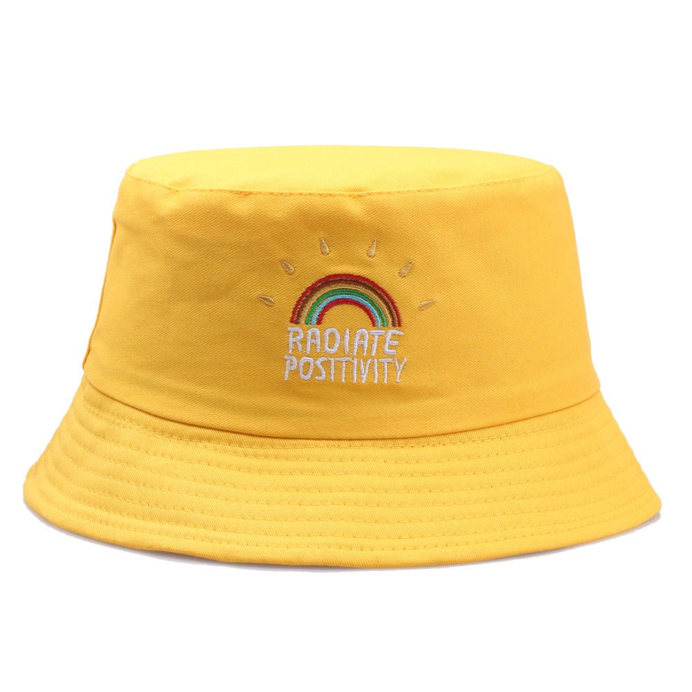 Fashion rainbow embroidered fisherman sun hat Limorista