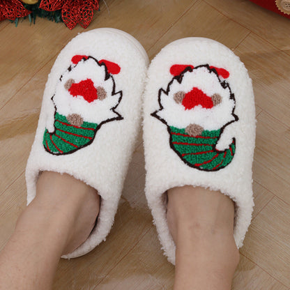 Cute Cartoon Santa Claus Home Slippers Couple Indoor Floor Bedroom Slipper Christmas Warm Shoes Women Men Limorista