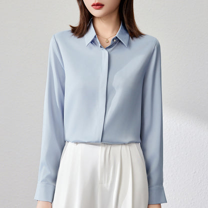 Graceful Satin Top OL Business Clothing Shirt For Women Limorista