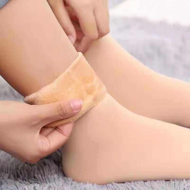 Fleece Lined Padded Warm Keeping Snow Socks Women Mid-high Tube Long Limorista