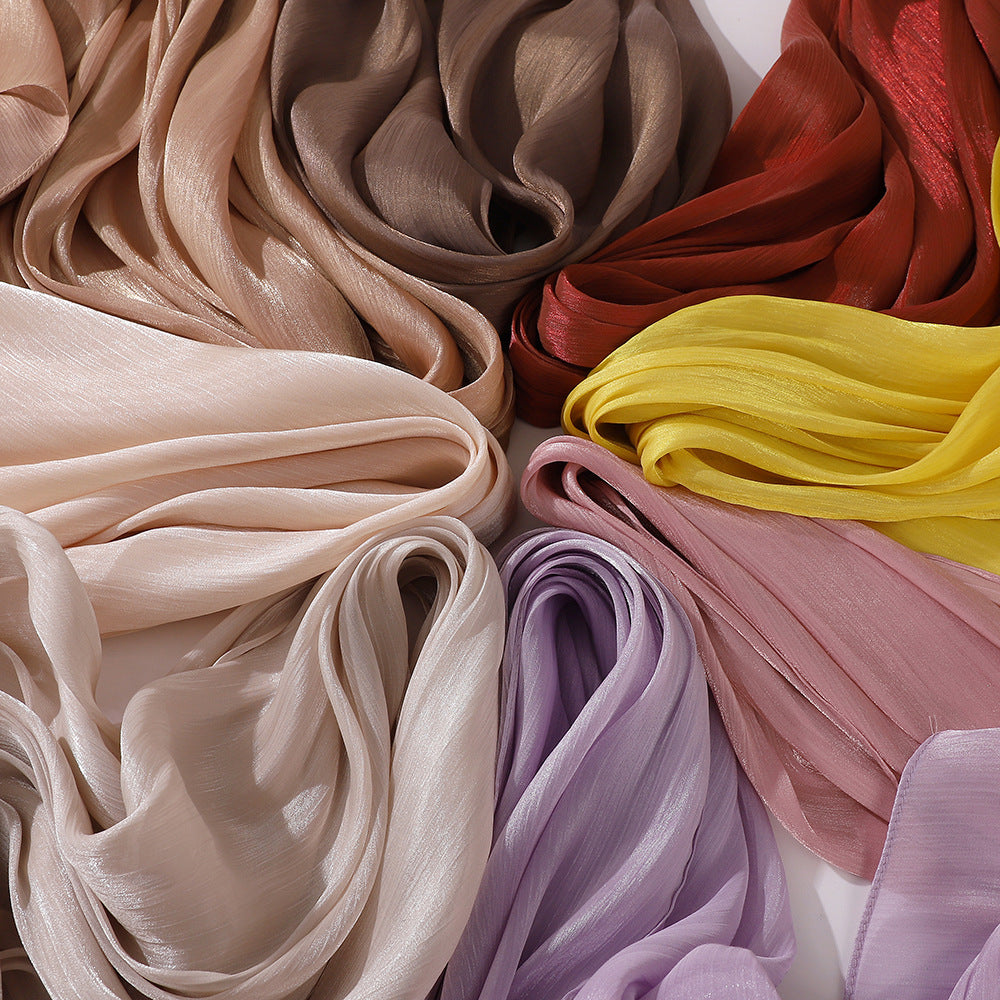 Breathable Cool Island Satin Smooth Silk Toe Scarf Limorista