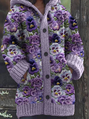 Abstract 3D Printing Casual Cloak Coat Women Limorista