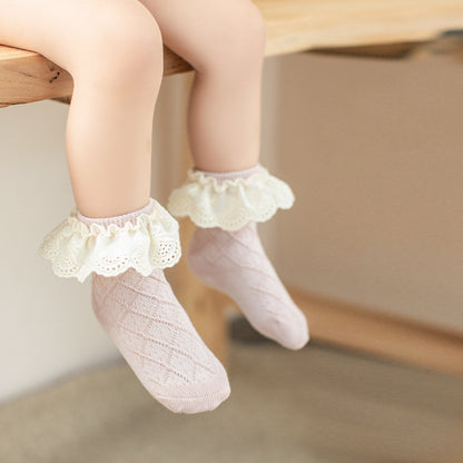 Korean Solid Lace Girls&