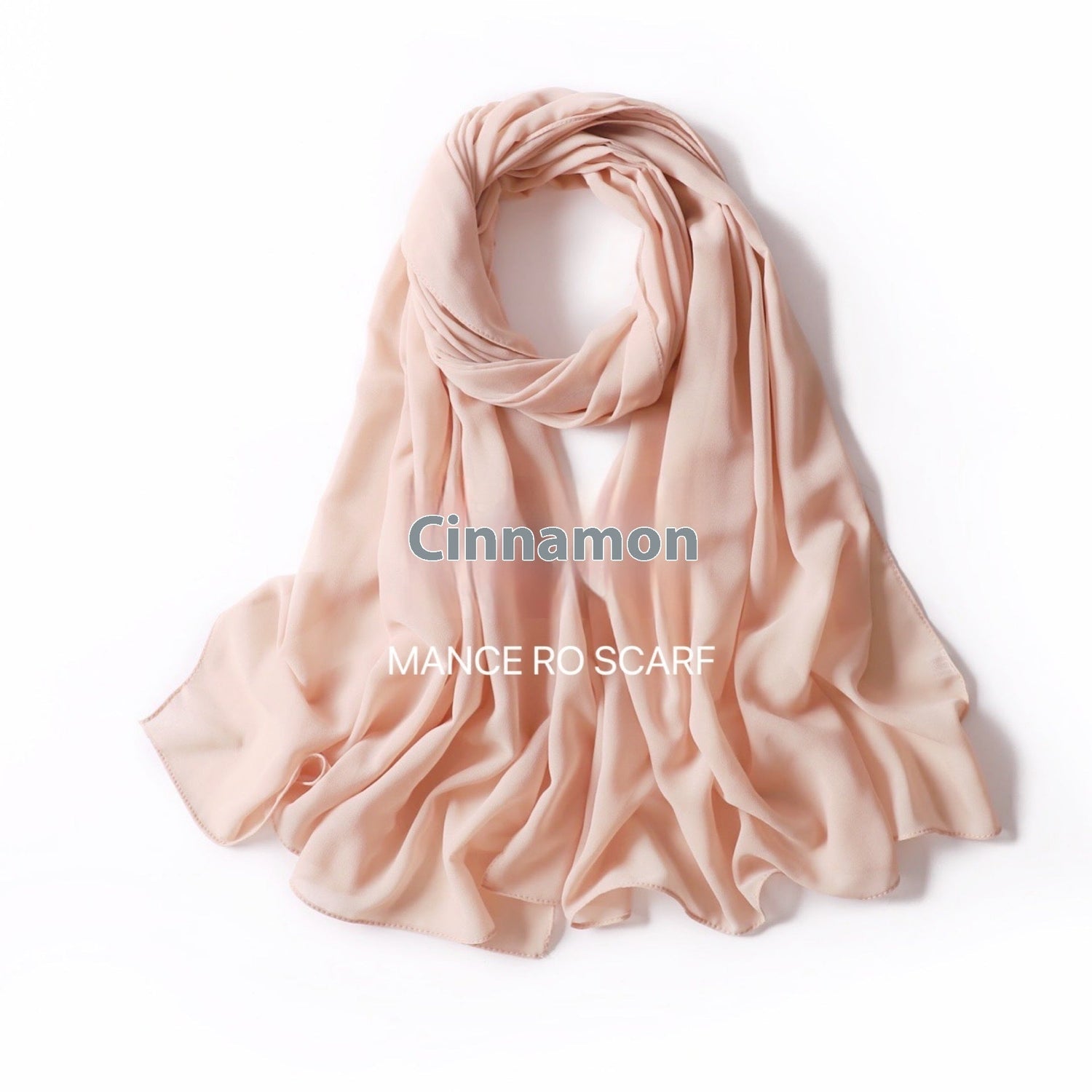 Pure Color Pearl Chiffon Scarf Headcloth Veil Chiffon Scarf Limorista