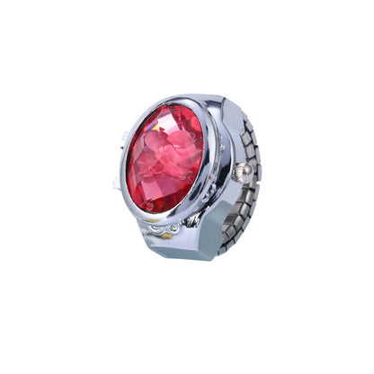 Oval Three Dimensional Flower Flip Finger Watch Limorista