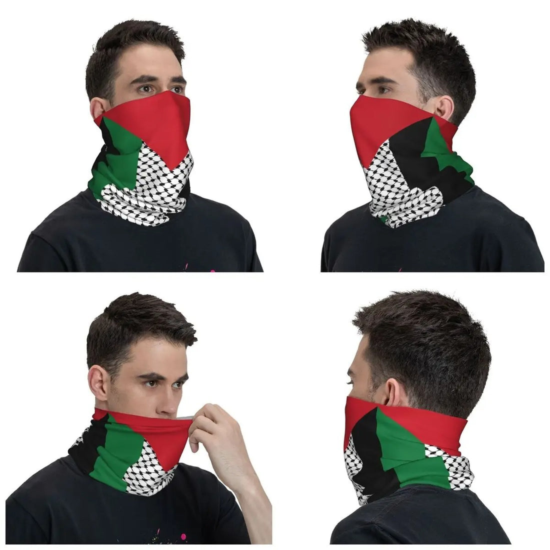 Sun Protection Cycling Palestinian Flag Headscarf Limorista