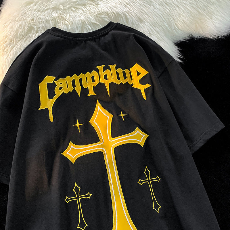 Limorista - Printed Hip-hop Loose Couple Top