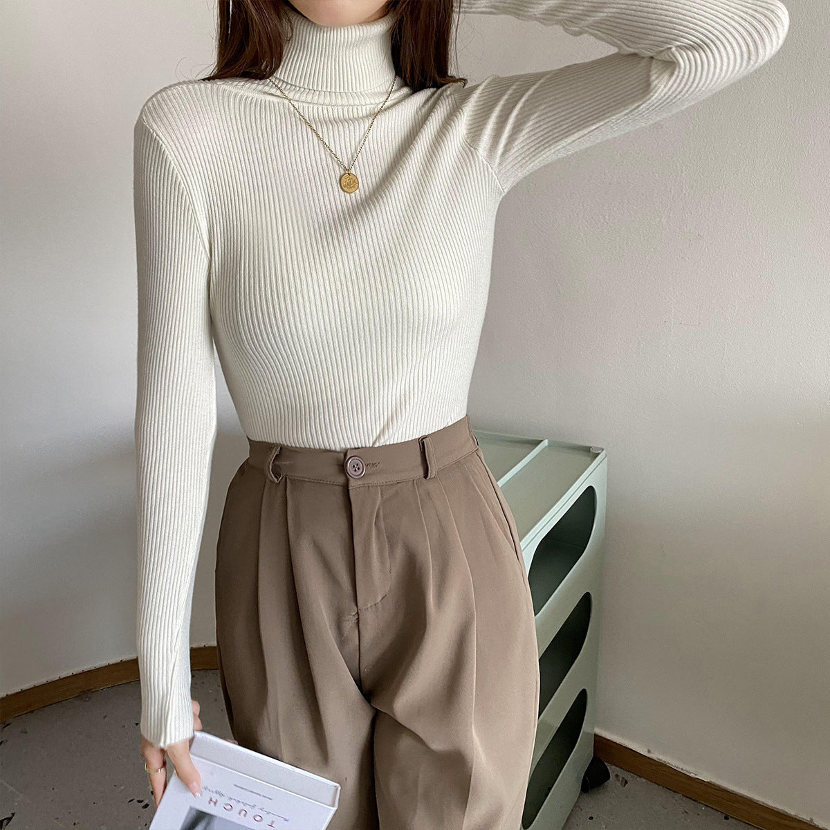 Basic All-matching Thickened Sweater Turtleneck Limorista