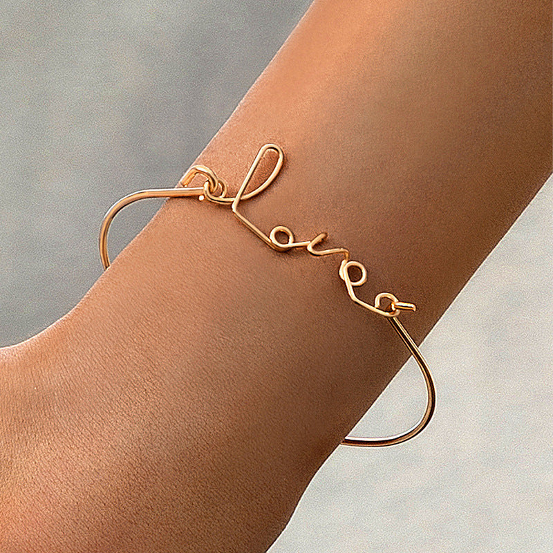 Bow Letter Personality Geometric Irregular Bracelet Limorista