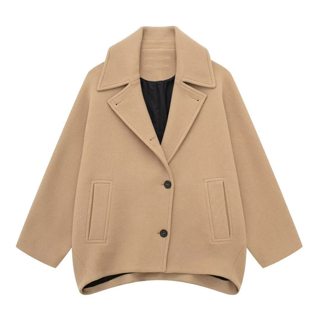 Ladies New Wool Blend Short Coat Limorista