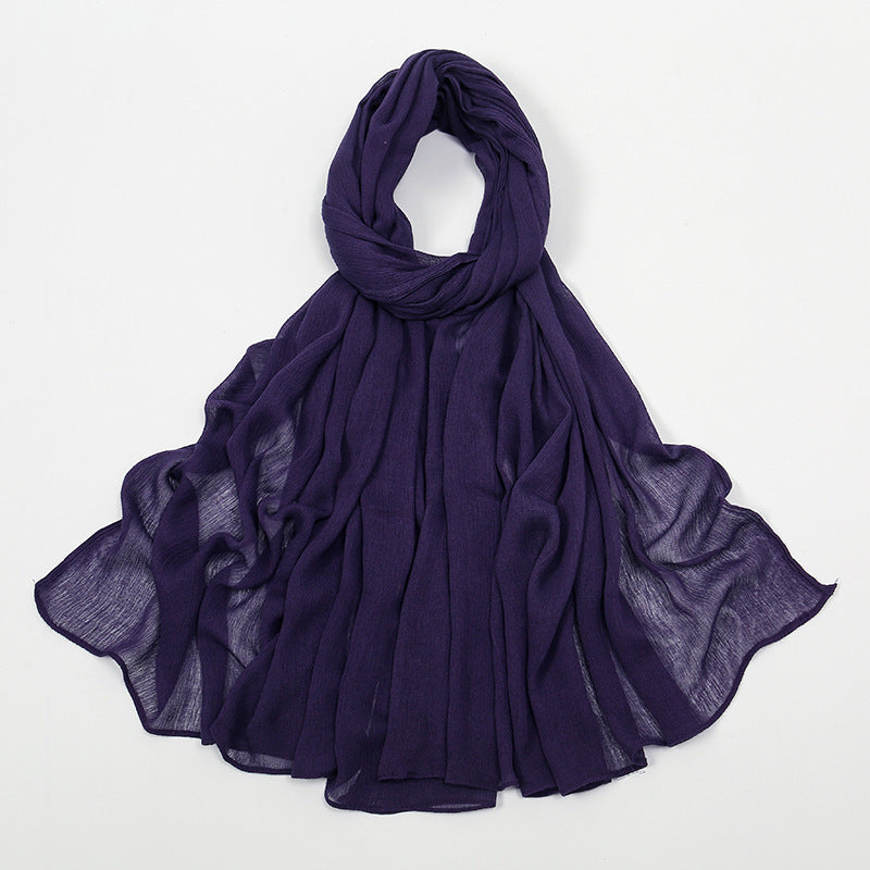 Curling Rayon Wrinkle Scarf Women&