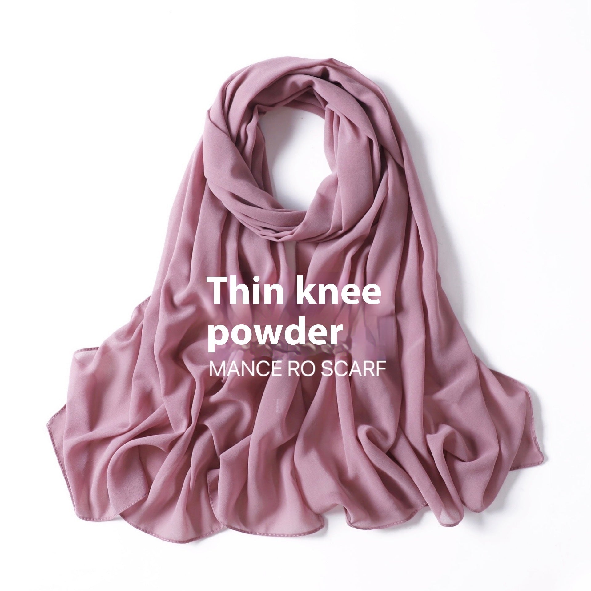 Pure Color Pearl Chiffon Scarf Headcloth Veil Chiffon Scarf Limorista