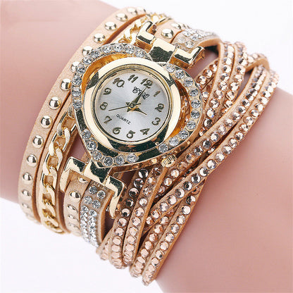 Ladies Round Diamond Love Dial Bracelet Watch Limorista